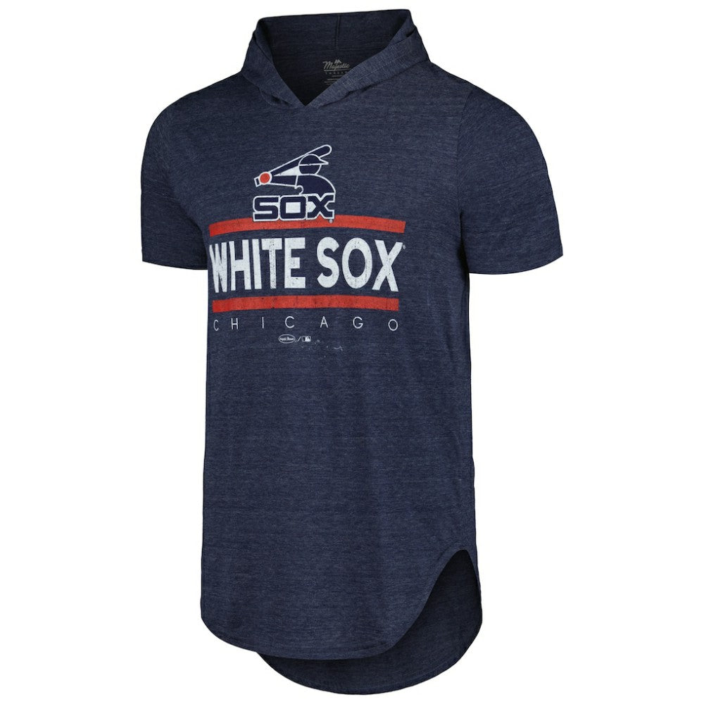 Navy Chicago White Sox Majestic Threads Tri-Blend Hoodie T-Shirt