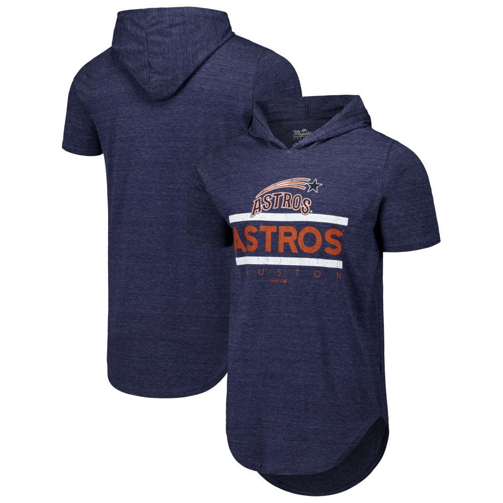 Navy Houston Astros Majestic Threads Tri-Blend Hoodie T-Shirt