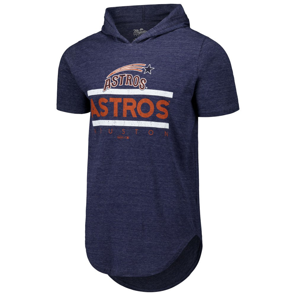 Navy Houston Astros Majestic Threads Tri-Blend Hoodie T-Shirt