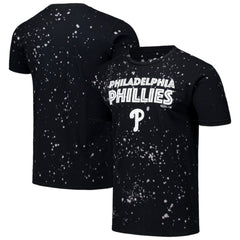 Black/White Philadelphia Phillies Majestic Threads Splatter T-Shirt