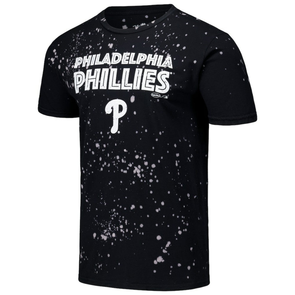 Black/White Philadelphia Phillies Majestic Threads Splatter T-Shirt
