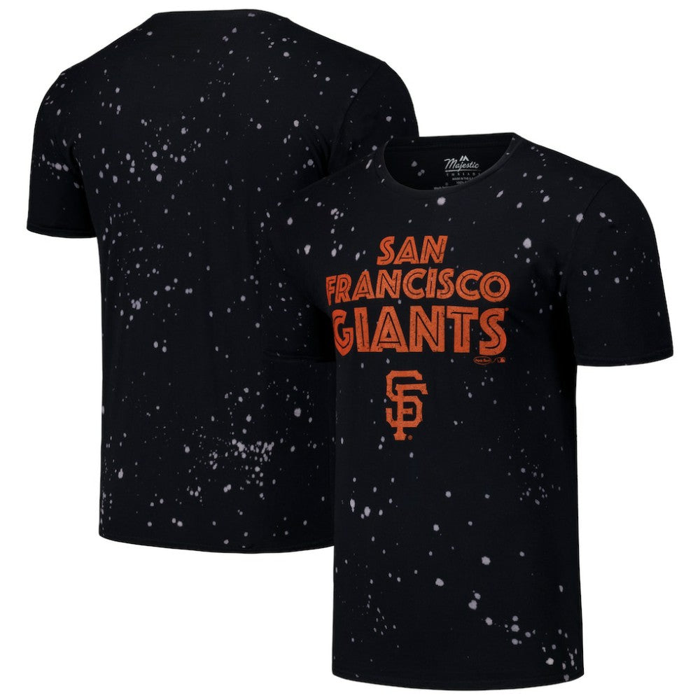 Black/White San Francisco Giants Majestic Threads Splatter T-Shirt