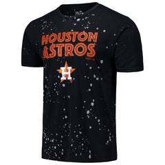 Black/White Houston Astros Majestic Threads Splatter T-Shirt