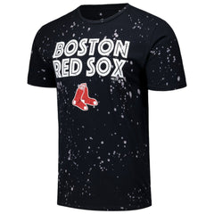 Black/White Boston Red Sox Majestic Threads Splatter T-Shirt