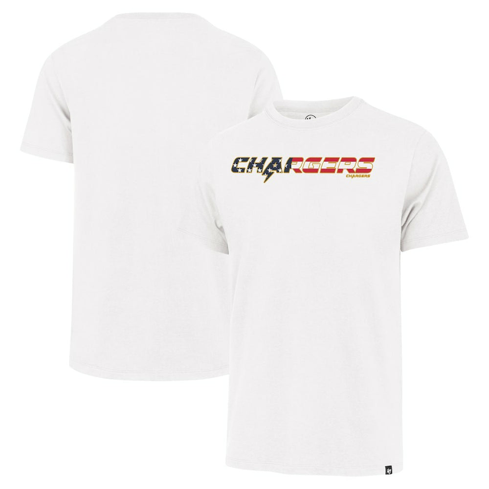 '47 Flag Script Franklin T-Shirt - Los Angeles Chargers T-shirts