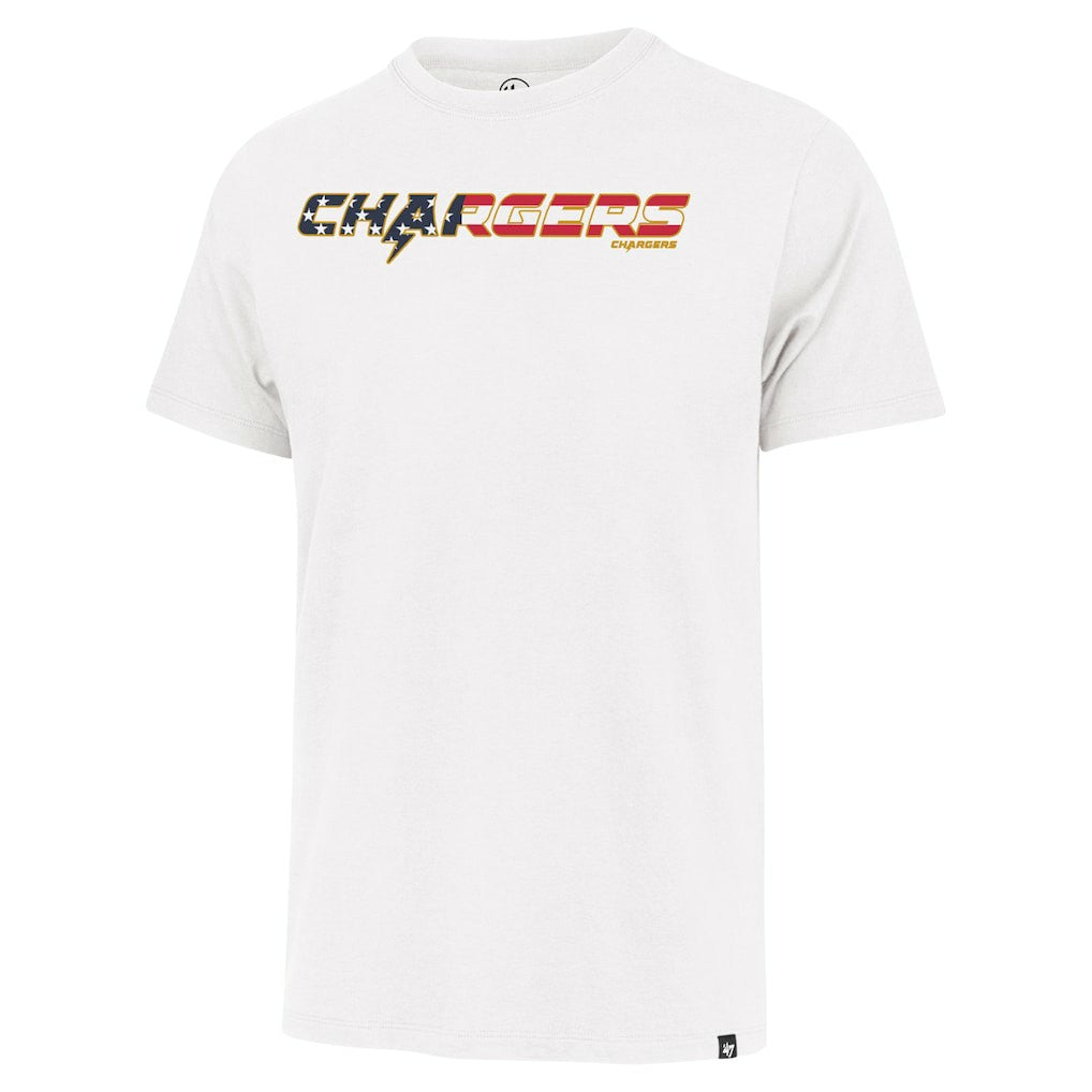 '47 Flag Script Franklin T-Shirt - Los Angeles Chargers T-shirts