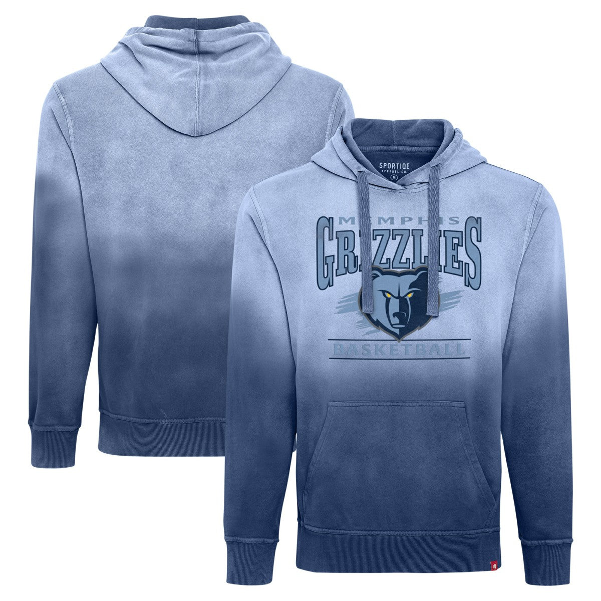 Memphis Grizzlies Sportiqe Unisex Blake Sun-Fade Pullover Hoodie