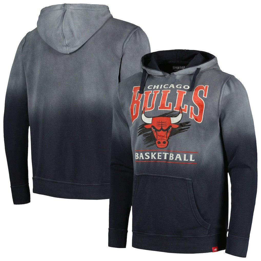 Chicago Bulls Sportiqe Unisex Blake Sun-Fade Pullover Hoodie