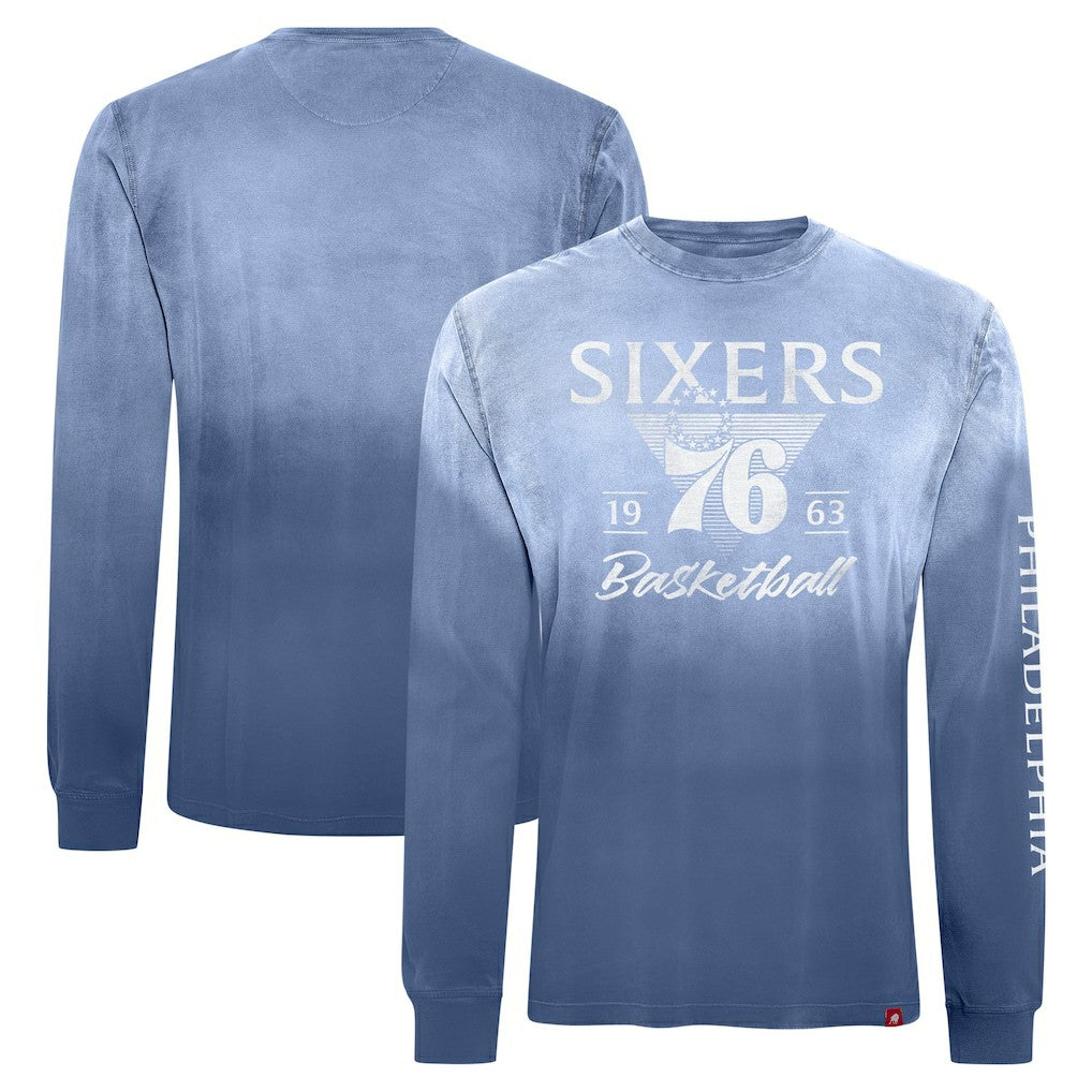 Philadelphia 76ers Sportiqe Unisex Mohave Sun-Dipped Long Sleeve T-Shirt