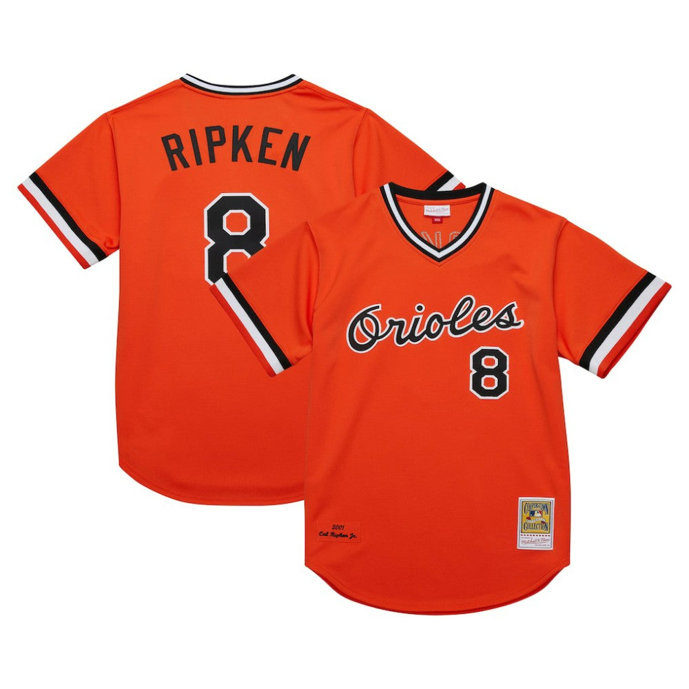 Orange Cal Ripken Jr. Baltimore Orioles Mitchell & Ness 2001 Cooperstown Collection Authentic Throwback Jersey