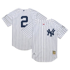 White Derek Jeter New York Yankees Mitchell & Ness 2014 Cooperstown Collection Authentic Throwback Jersey