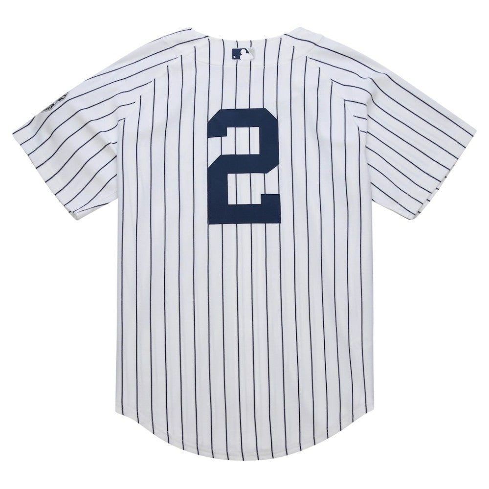 White Derek Jeter New York Yankees Mitchell & Ness 2014 Cooperstown Collection Authentic Throwback Jersey