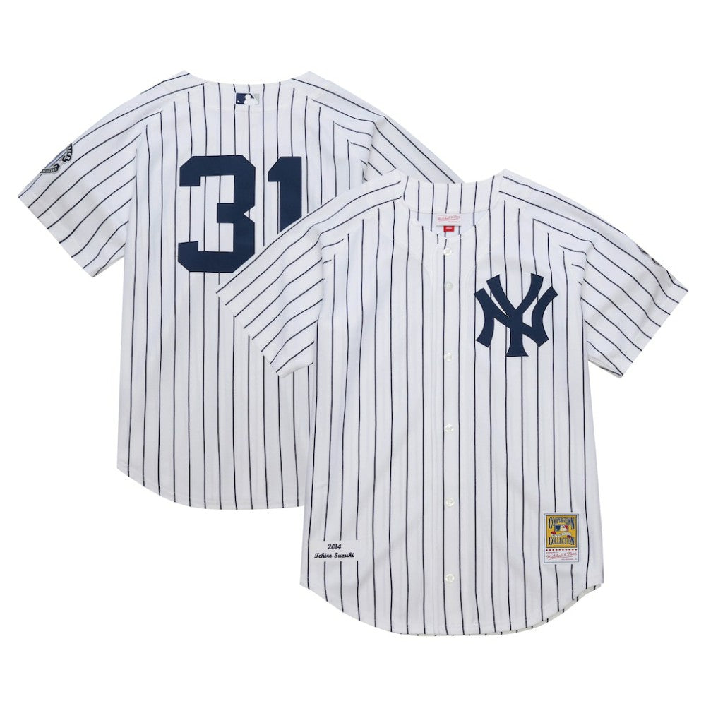 White Ichiro Suzuki New York Yankees Mitchell & Ness 2014 Cooperstown Collection Authentic Throwback Jersey