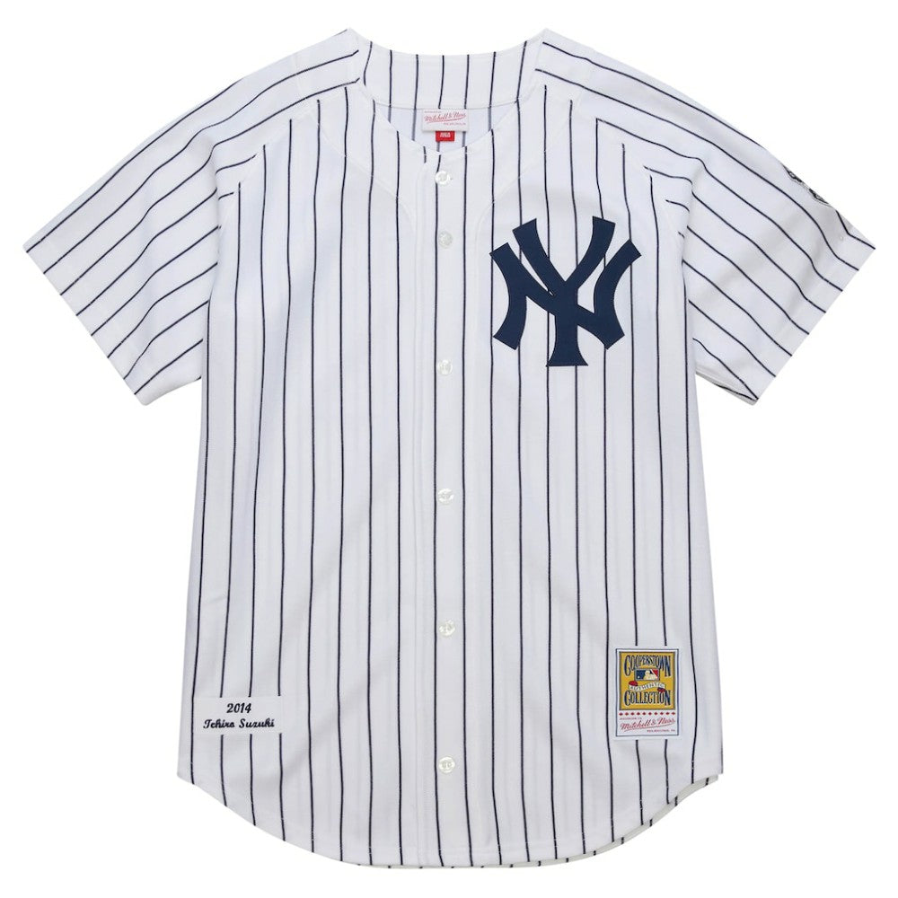 White Ichiro Suzuki New York Yankees Mitchell & Ness 2014 Cooperstown Collection Authentic Throwback Jersey