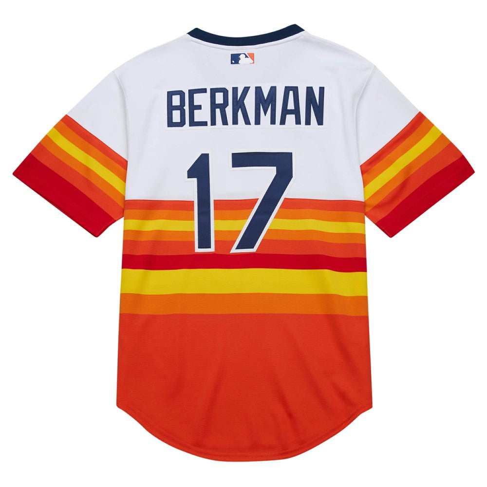 White Lance Berkman Houston Astros Mitchell & Ness 2004 Cooperstown Collection Authentic Throwback Jersey