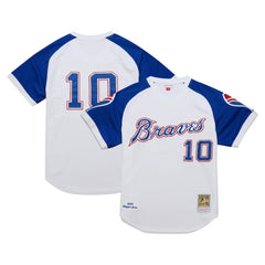 White Chipper Jones Atlanta Braves Mitchell & Ness 2004 Cooperstown Collection Authentic Throwback Jersey