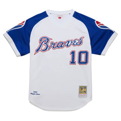White Chipper Jones Atlanta Braves Mitchell & Ness 2004 Cooperstown Collection Authentic Throwback Jersey