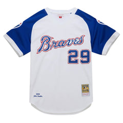White John Smoltz Atlanta Braves Mitchell & Ness 2004 Cooperstown Collection Authentic Throwback Jersey