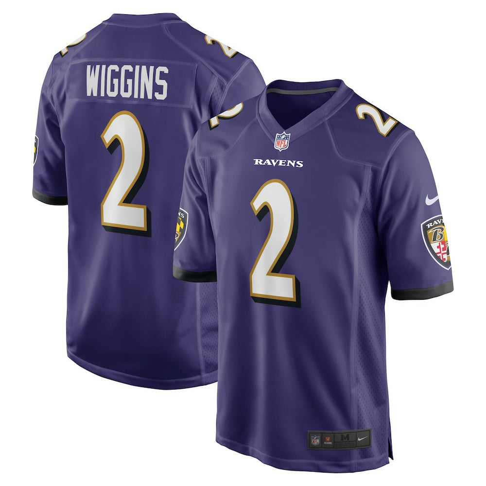 Nate Wiggins  Player Game Jersey - Baltimore Ravens Jerseys