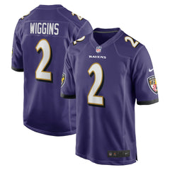 Nate Wiggins  Player Game Jersey - Baltimore Ravens Jerseys