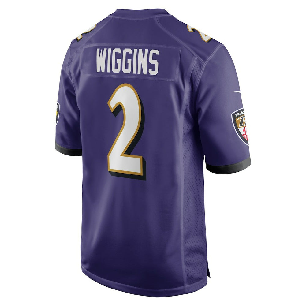 Nate Wiggins  Player Game Jersey - Baltimore Ravens Jerseys