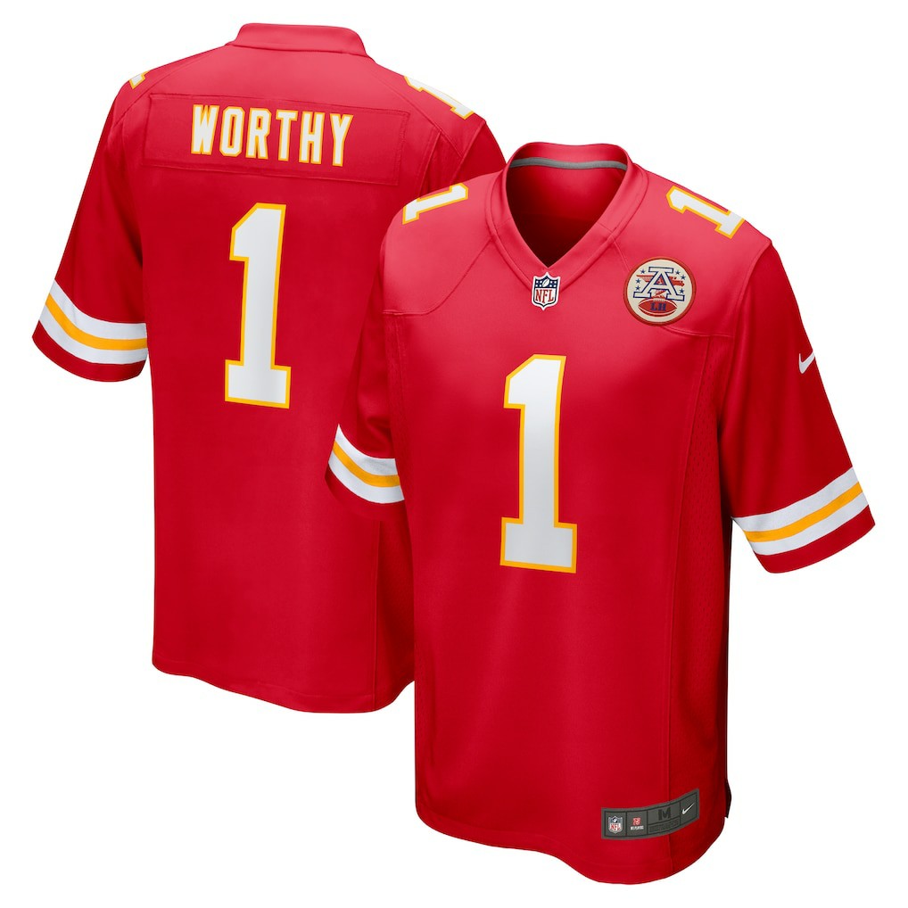 Xavier Worthy  Player Game Jersey - Kansas City Chiefs Jerseys