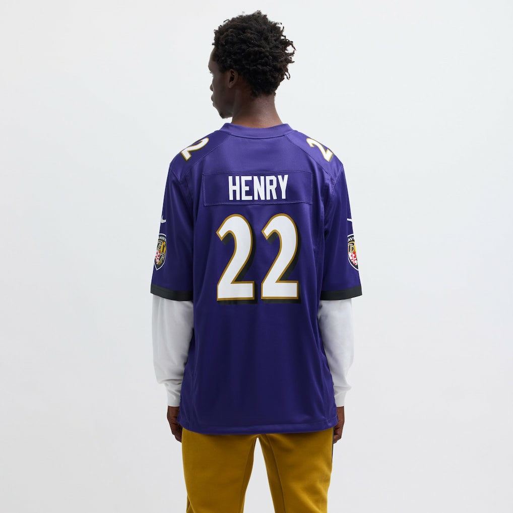 Derrick Henry  Game Player Jersey - Baltimore Ravens Jerseys