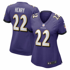 Derrick Henry  Women's Game Player Jersey - Baltimore Ravens Jerseys
