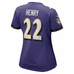 Derrick Henry  Women's Game Player Jersey - Baltimore Ravens Jerseys