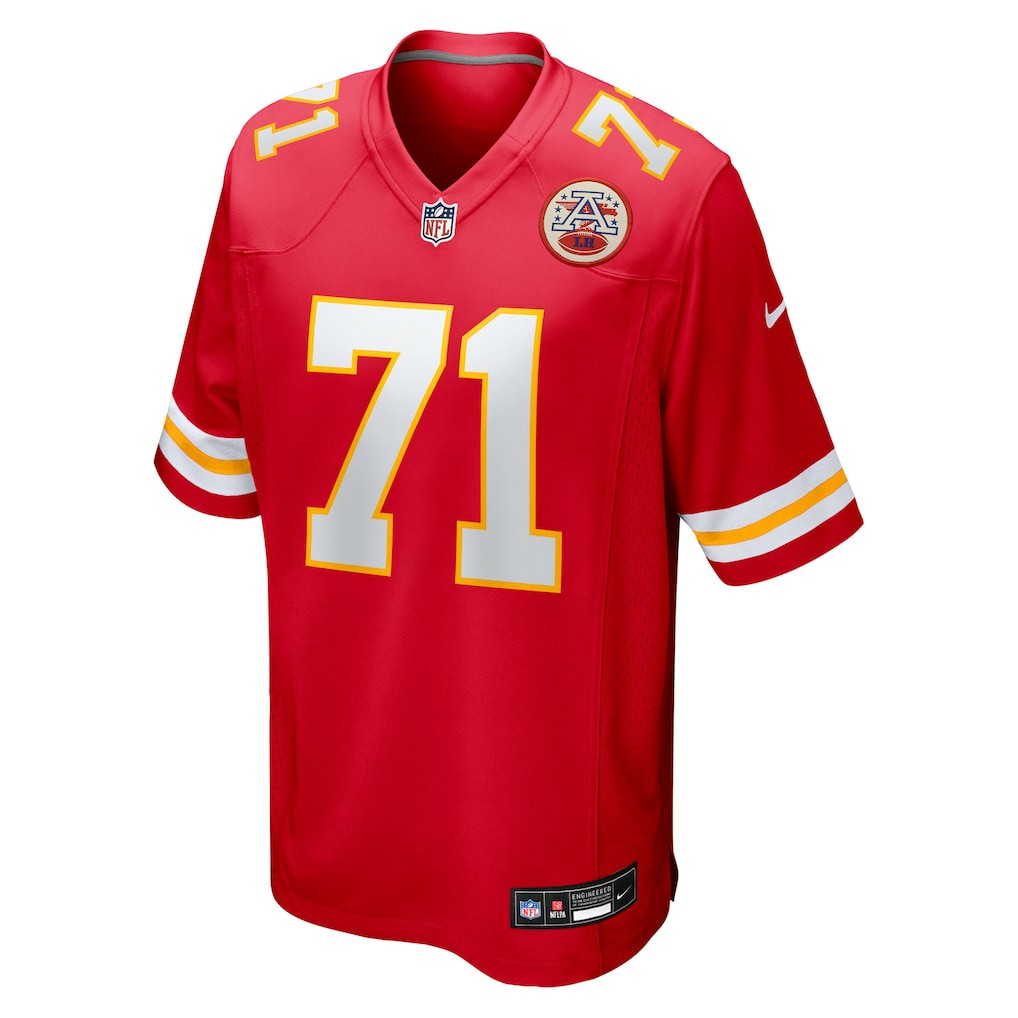 Josh Simmons  2025 NFL Draft First Round Pick Game Jersey - Kansas City Chiefs Jerseys
