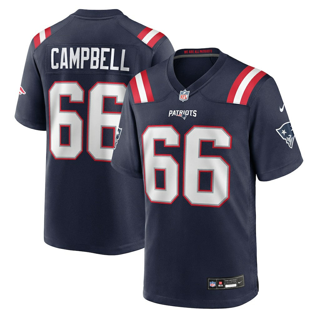 Will Campbell  2025 NFL Draft First Round Pick Game Jersey - New England Patriots Jerseys