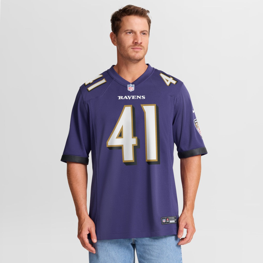 Dre'Mont Jones  Team Game Jersey - Baltimore Ravens Jerseys