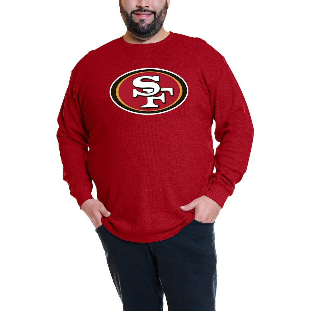 Christian McCaffrey  Big & Tall Thermal Waffle Long Sleeve T-Shirt - San Francisco 49ers T-shirts