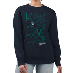 Navy Seattle Mariners G-III 4Her by Carl Banks Women's Love Team Logo Fleece Pullover Sweatshirt