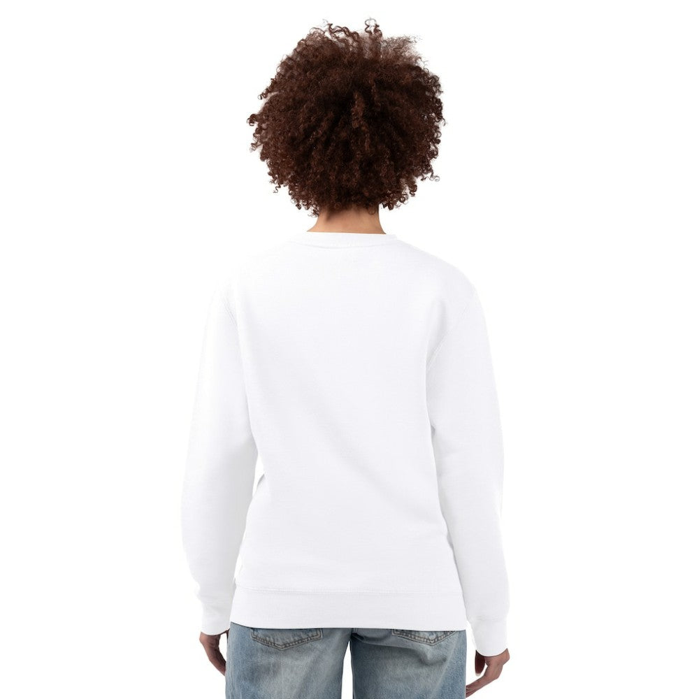 White Chicago Cubs G-III 4Her by Carl Banks Women's Team Logo Fleece Pullover Sweatshirt