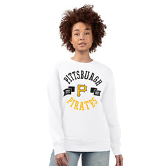 White Pittsburgh Pirates G-III 4Her by Carl Banks Women's Team Logo Fleece Pullover Sweatshirt