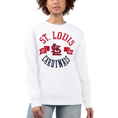White St. Louis Cardinals G-III 4Her by Carl Banks Women's Team Logo Fleece Pullover Sweatshirt
