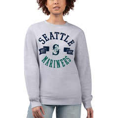 Heather Gray Seattle Mariners G-III 4Her by Carl Banks Women's Team Logo Fleece Pullover Sweatshirt