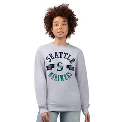 Heather Gray Seattle Mariners G-III 4Her by Carl Banks Women's Team Logo Fleece Pullover Sweatshirt