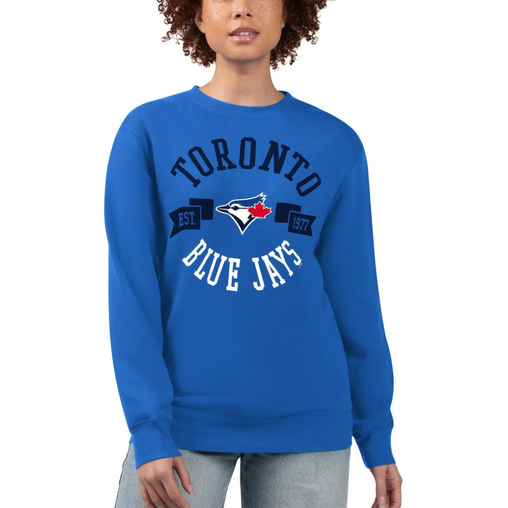 Royal Toronto Blue Jays G-III 4Her by Carl Banks Women's Team Logo Fleece Pullover Sweatshirt
