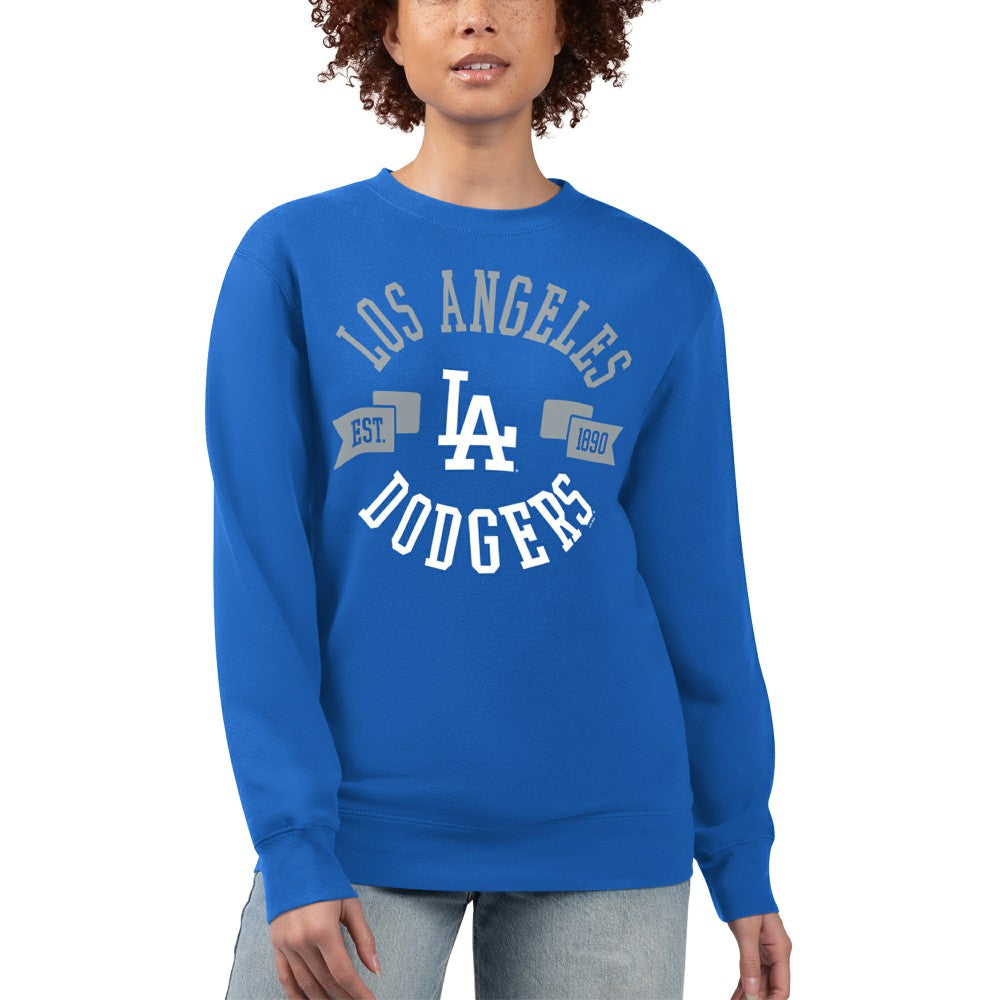 Royal Los Angeles Dodgers G-III 4Her by Carl Banks Women's Team Logo Fleece Pullover Sweatshirt