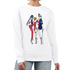 White Chicago Cubs G-III 4Her by Carl Banks Women's Baseball Girls Fleece Pullover Sweatshirt