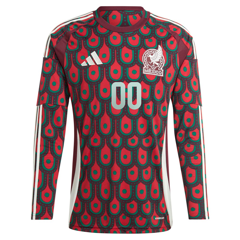 Mexico National Team 2024 Home Replica Custom Long Sleeve Jersey