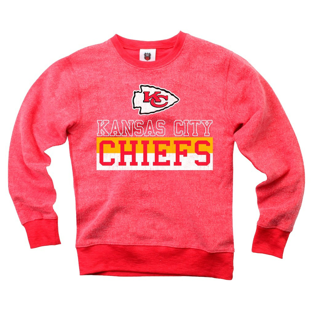 Wes & Willy Youth Reversible Fleece Pullover Sweatshirt - Kansas City Chiefs Pullover