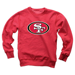 Wes & Willy Youth Reversible Fleece Pullover Sweatshirt - San Francisco 49ers Pullover