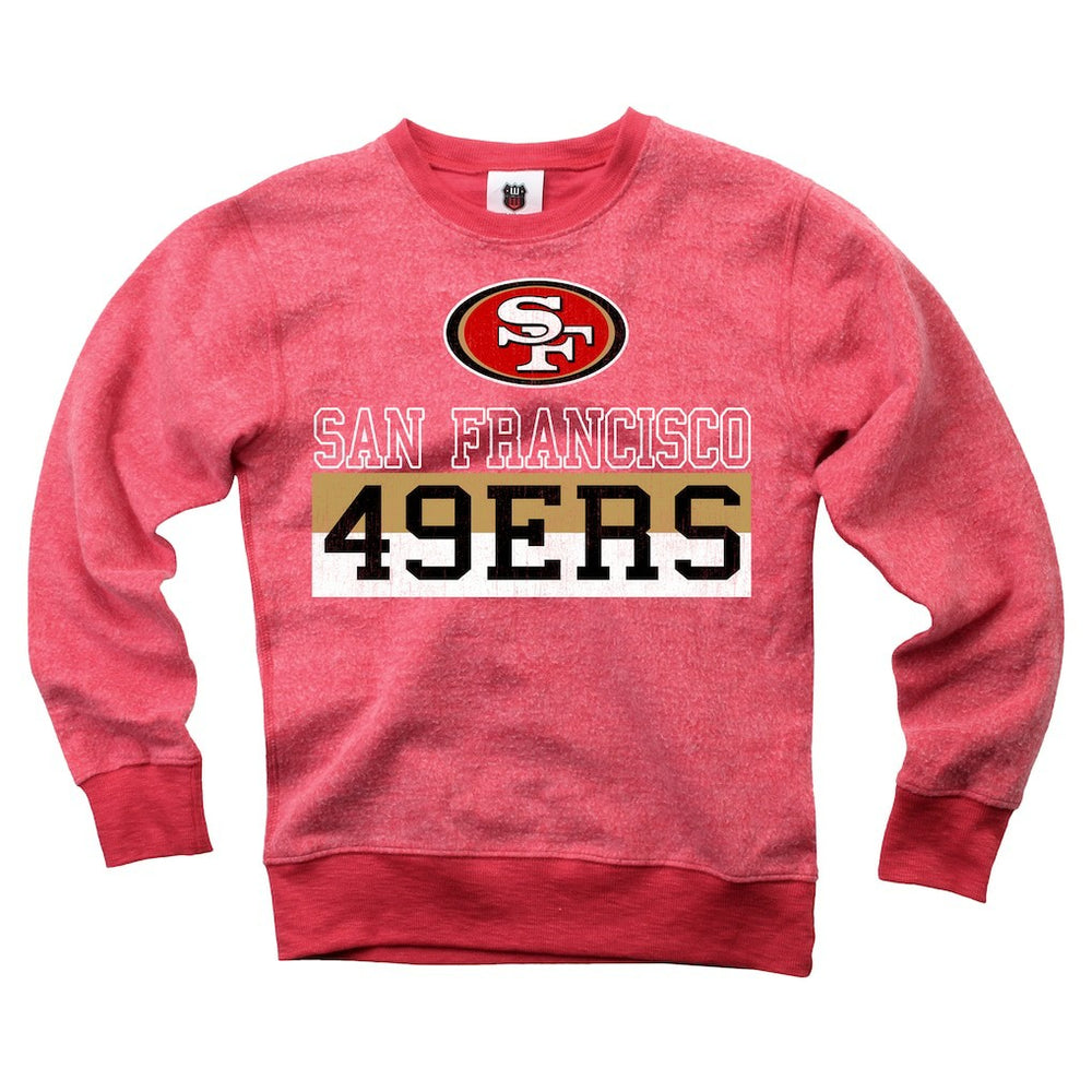 Wes & Willy Youth Reversible Fleece Pullover Sweatshirt - San Francisco 49ers Pullover