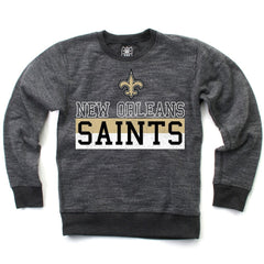 Wes & Willy Youth Reversible Fleece Pullover Sweatshirt - New Orleans Saints Pullover