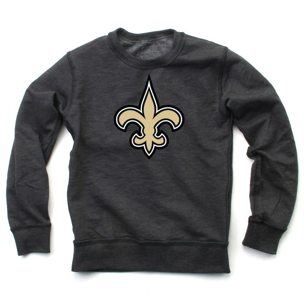 Wes & Willy Youth Reversible Fleece Pullover Sweatshirt - New Orleans Saints Pullover