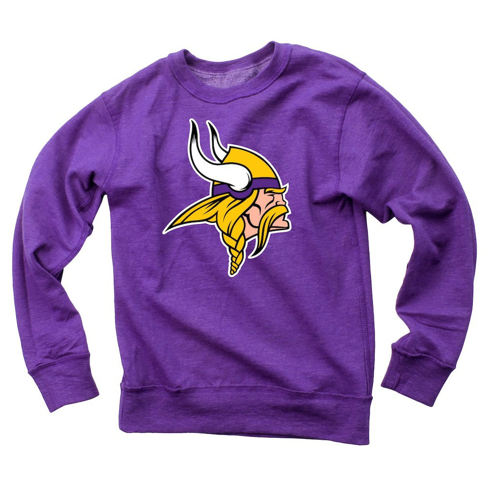 Wes & Willy Youth Reversible Fleece Pullover Sweatshirt - Minnesota Vikings Pullover