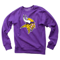 Wes & Willy Youth Reversible Fleece Pullover Sweatshirt - Minnesota Vikings Pullover